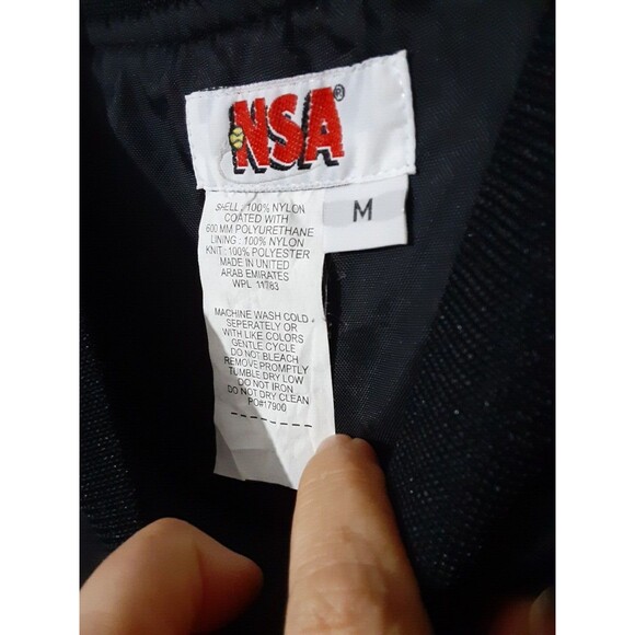 NSA National Softball Association Windbreaker SIZE M Black - Picture 3 of 5